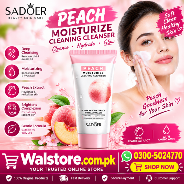 SADOER Refreshing &amp; Moisturizing Honey Peach Cleanser thumbnail 3
