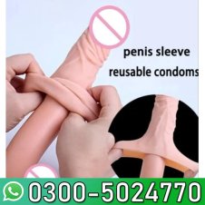 6 Inch Single Hole Silicone Reusable Condom For Men In Pakistan